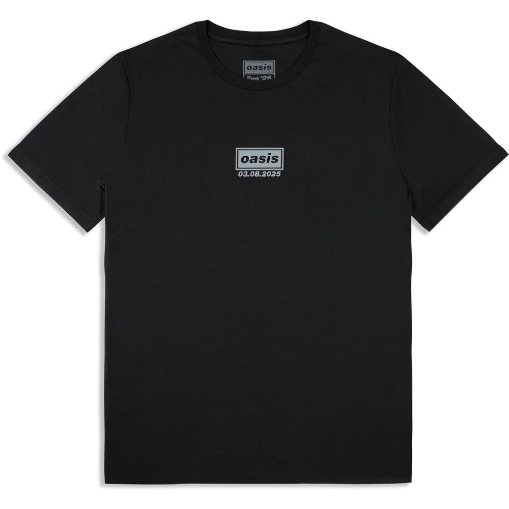Oasis - London 3 Aug Event Mens Tshirt - Black